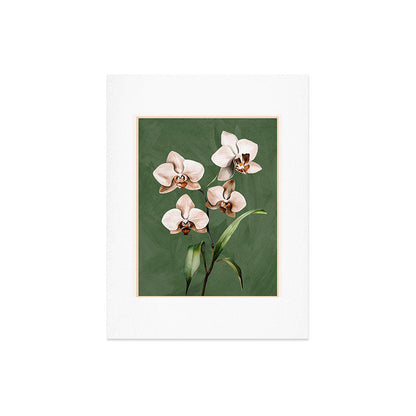 White Orchid Floral Art 4 Art Print Gallery Image 6