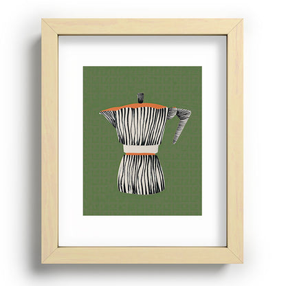 Zebra Moka in Olive Framed Art Print Gallery Image 69