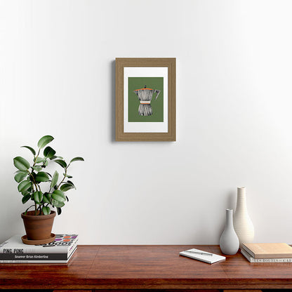 Zebra Moka in Olive Framed Art Print Gallery Image 38
