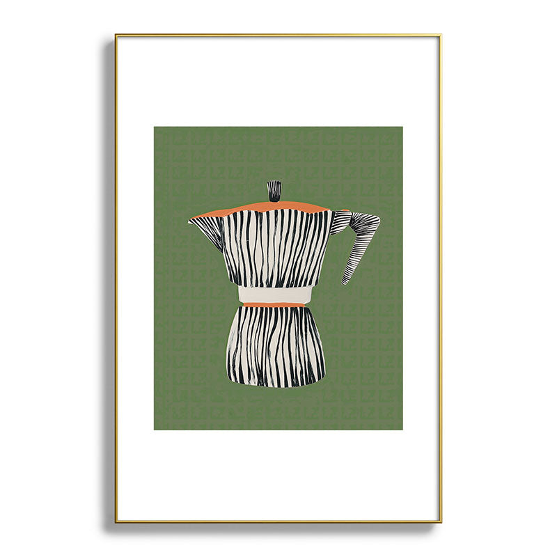 Zebra Moka in Olive Framed Art Print Gallery Image 94