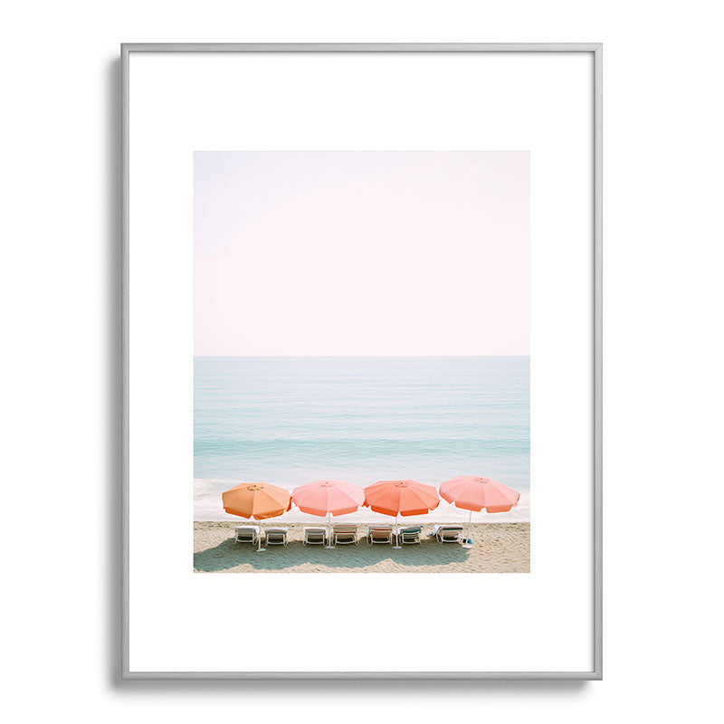 Beach Umbrella Pastel Minimalist AI Photography Framed Art Print Gallery Image 98