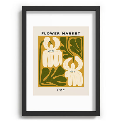 Flower Market Lima, Retro Eclectic Floral Print Framed Art Print Gallery Image 59