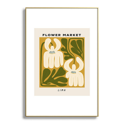 Flower Market Lima, Retro Eclectic Floral Print Framed Art Print Gallery Image 94