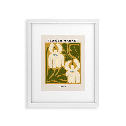 Flower Market Lima, Retro Eclectic Floral Print Framed Art Print Gallery Image 22