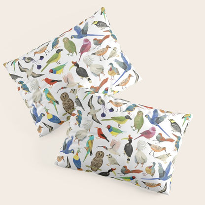 Endangered Birds Around the World Pillow Sham Gallery Image 1