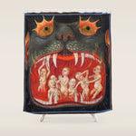 The mouth of Hell medieval art Shower Curtain Gallery Image 1