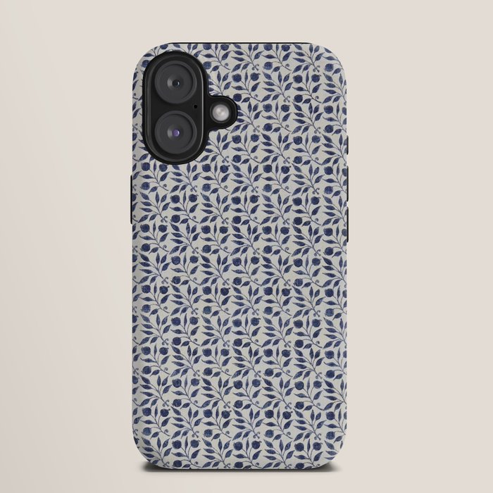 William Morris Vintage Rosehip Indigo Blue iPhone Case Gallery Image 9