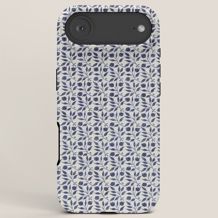 William Morris Vintage Rosehip Indigo Blue iPhone Case Gallery Image 6