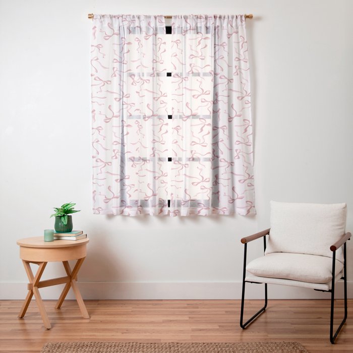 Coquette Pink Bows Window Curtain Gallery Image 19