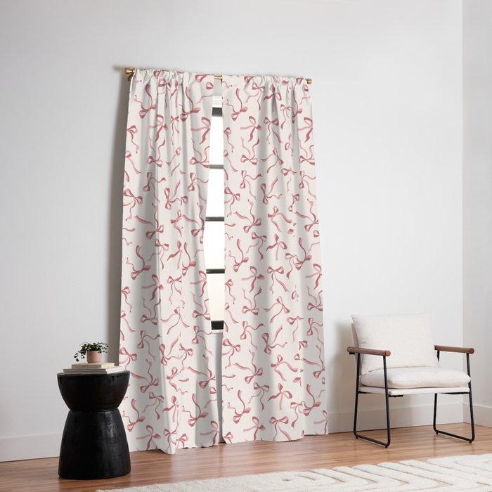 Coquette Pink Bows Window Curtain Gallery Image 6