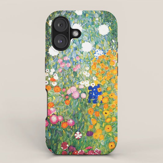 Gustav Klimt "Blumengarten (Flower Garden)" iPhone Case Gallery Image 1