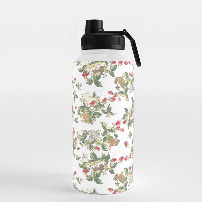 Strawberry fields bunnies Water Bottle Gallery Image 5