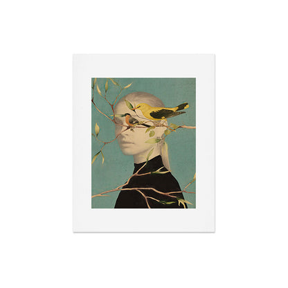 Woman and Birds Art Print Gallery Image 5