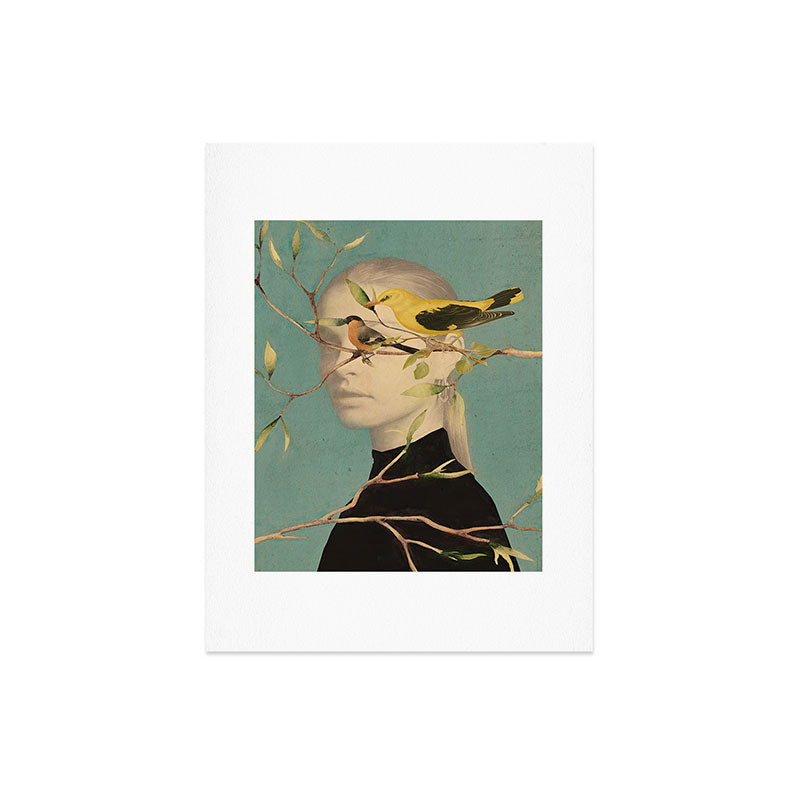 Woman and Birds Art Print Gallery Image 6