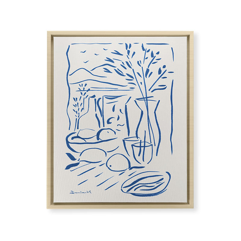 Mediterranean View Framed Canvas Print Gallery Image 16