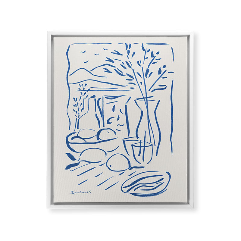 Mediterranean View Framed Canvas Print Gallery Image 19