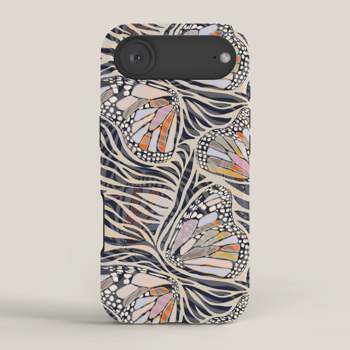 Abstract Retro Boho Butterfly Zebra Pattern â¢ Earthy Nature iPhone Case Gallery Image 2