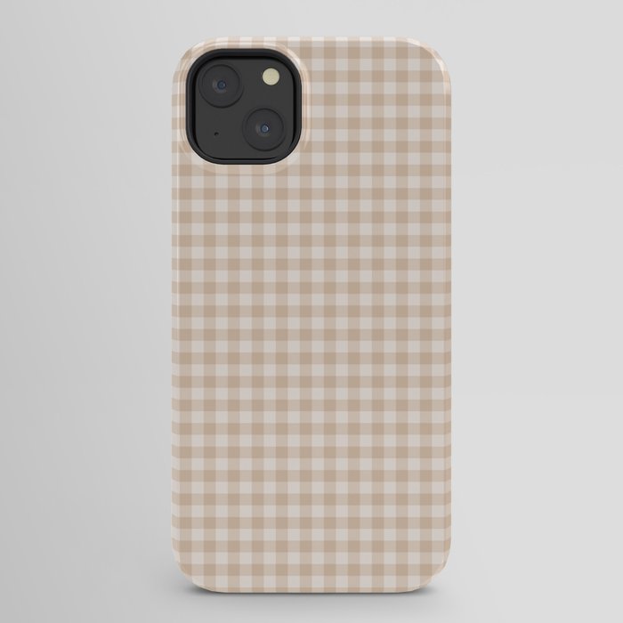 Gingham Plaid Pattern - Warm Neutral Tan iPhone Case Gallery Image 22