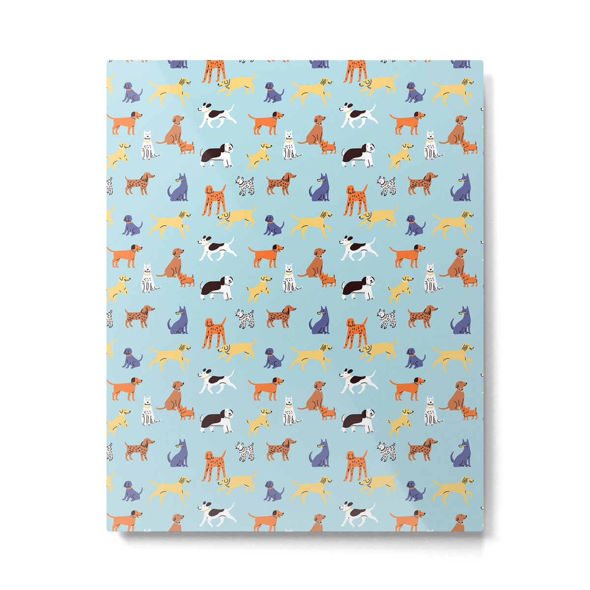 Funny dog animal cartoon art pattern Metal Print Gallery Image 2