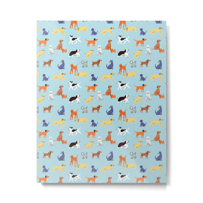 Funny dog animal cartoon art pattern Metal Print Gallery Image 1