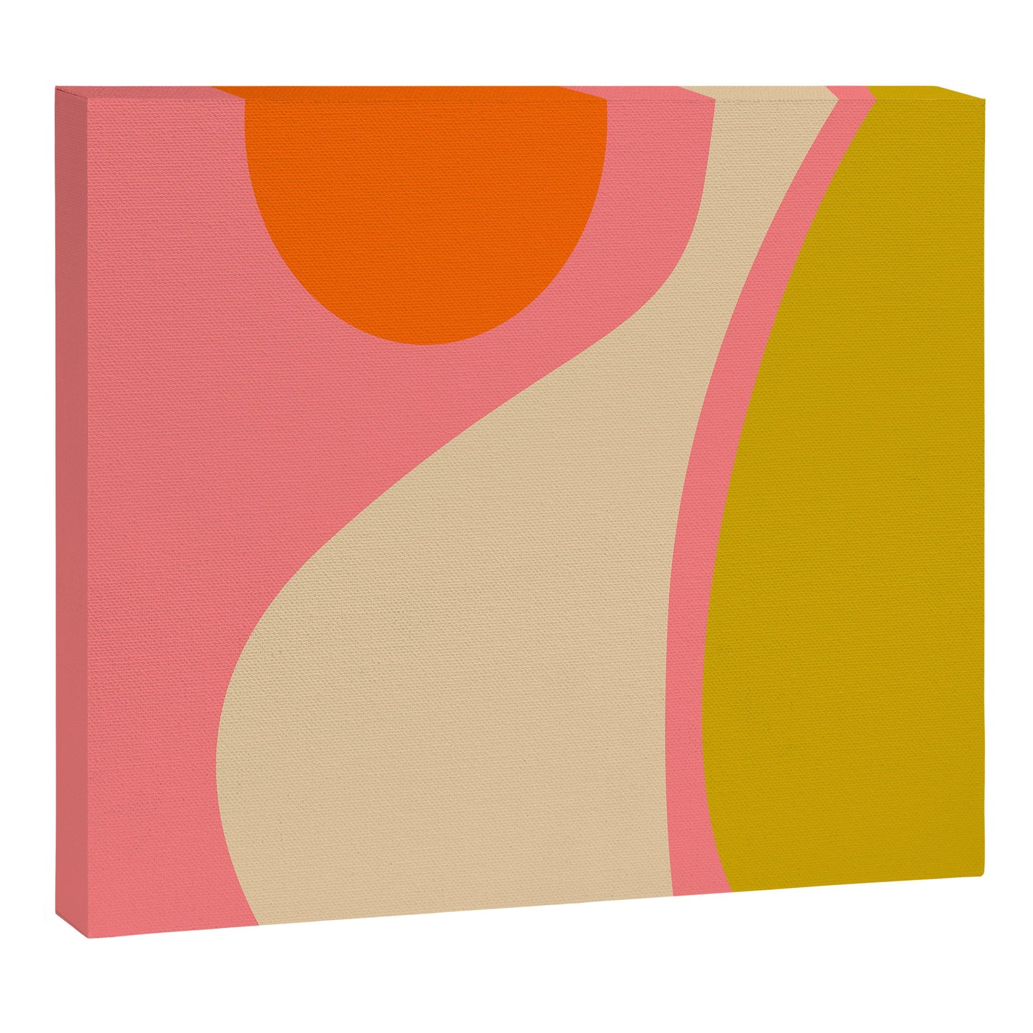 abstract composition modern blush pink Canvas Print Gallery Image 3