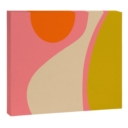 abstract composition modern blush pink Canvas Print Gallery Image 3