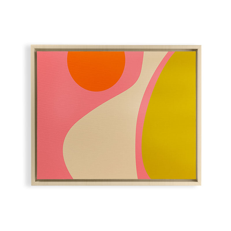 abstract composition modern blush pink Framed Canvas Print Gallery Image 13