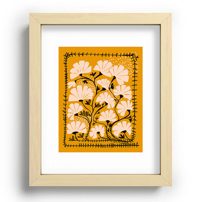 Ever blooming good vibes mustard yellow Framed Art Print Gallery Image 70