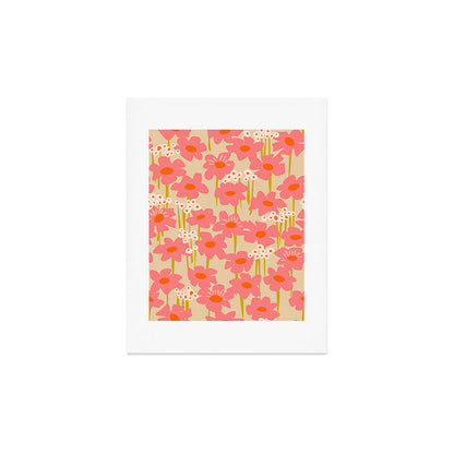Relax in your summer meadow - floral shapes pattern Art Print Gallery Image 2