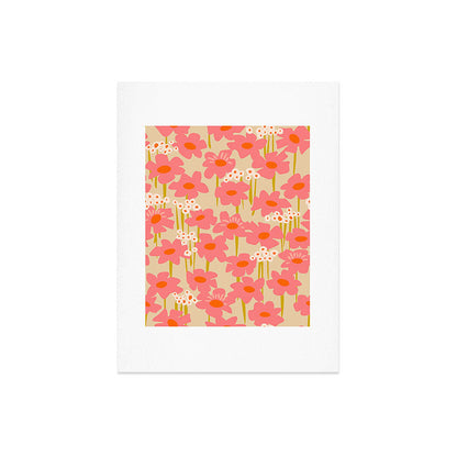 Relax in your summer meadow - floral shapes pattern Art Print Gallery Image 6