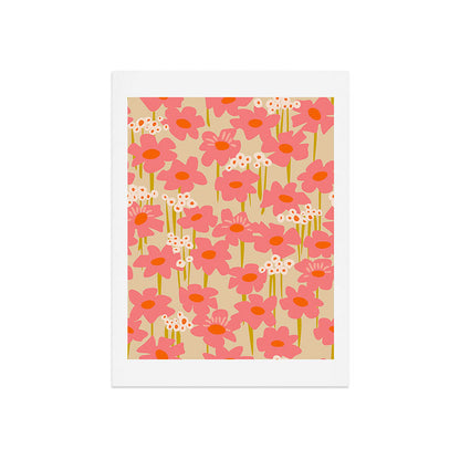 Relax in your summer meadow - floral shapes pattern Art Print Gallery Image 7