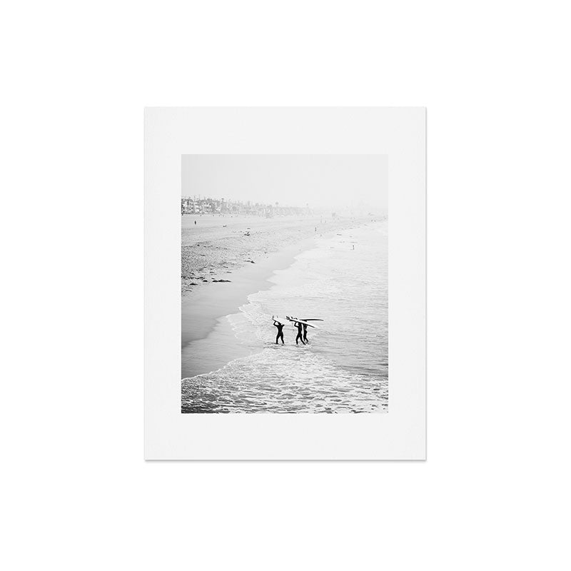 Surfers Exiting the Water in Manhattan Beach California Art Print Gallery Image 5