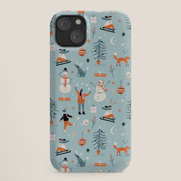 Christmas Scene Blue iPhone Case Gallery Image 18