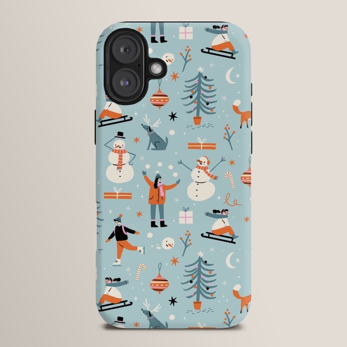 Christmas Scene Blue iPhone Case Gallery Image 14
