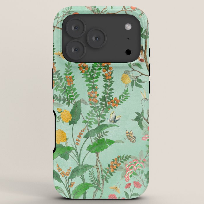 Chinoiserie Aqua Mint Floral Garden Fresco iPhone Case Gallery Image 7
