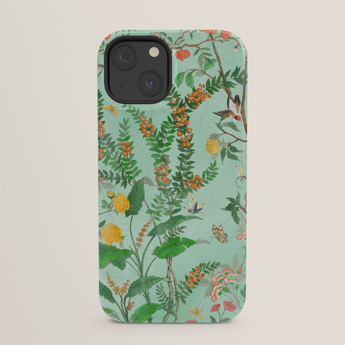 Chinoiserie Aqua Mint Floral Garden Fresco iPhone Case Gallery Image 29