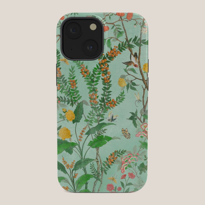 Chinoiserie Aqua Mint Floral Garden Fresco iPhone Case Gallery Image 34
