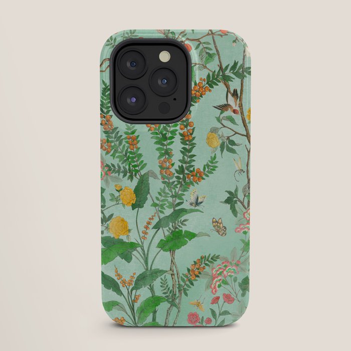 Chinoiserie Aqua Mint Floral Garden Fresco iPhone Case Gallery Image 27