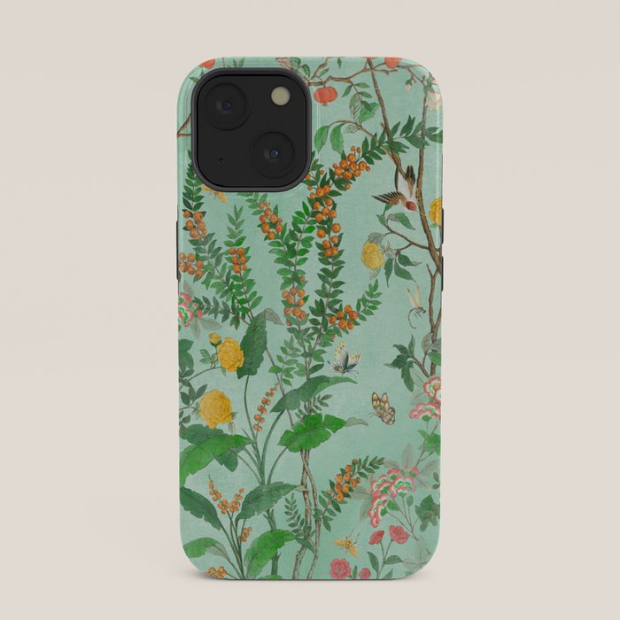 Chinoiserie Aqua Mint Floral Garden Fresco iPhone Case Gallery Image 33