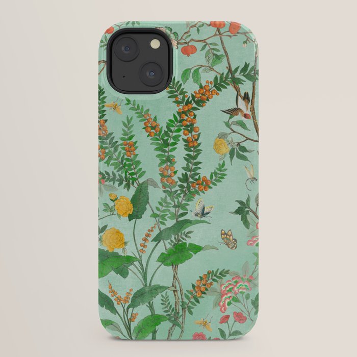 Chinoiserie Aqua Mint Floral Garden Fresco iPhone Case Gallery Image 30
