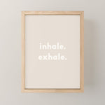 inhale exhale âÂ neutral Mini Art Print Gallery Image 1