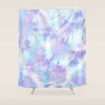 Purple and Blue Pastel Tie-Dye Shower Curtain Gallery Image 1