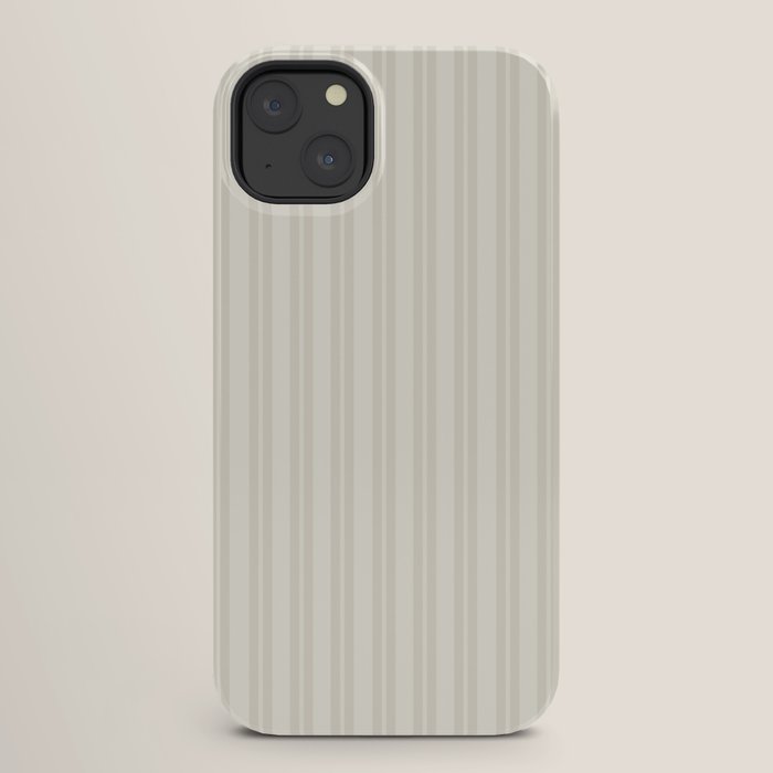 Pale Neutral Classic Double Stripe Pattern iPhone Case Gallery Image 26