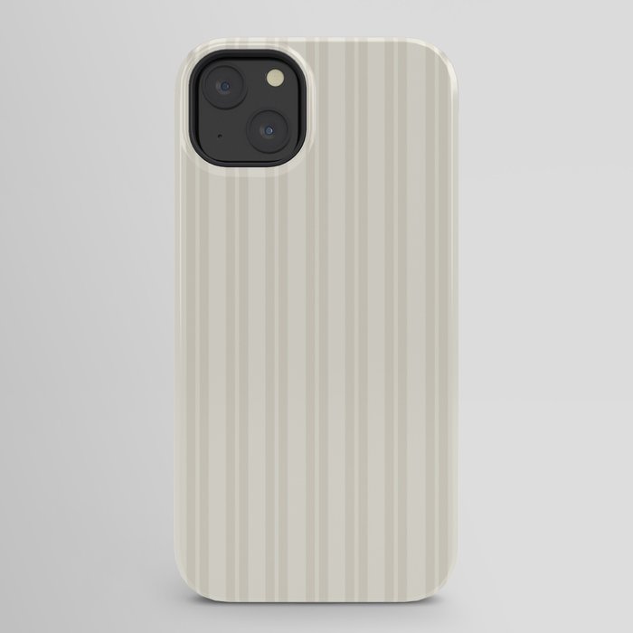 Pale Neutral Classic Double Stripe Pattern iPhone Case Gallery Image 30