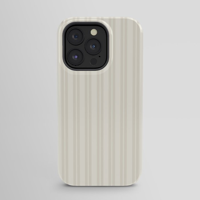 Pale Neutral Classic Double Stripe Pattern iPhone Case Gallery Image 23