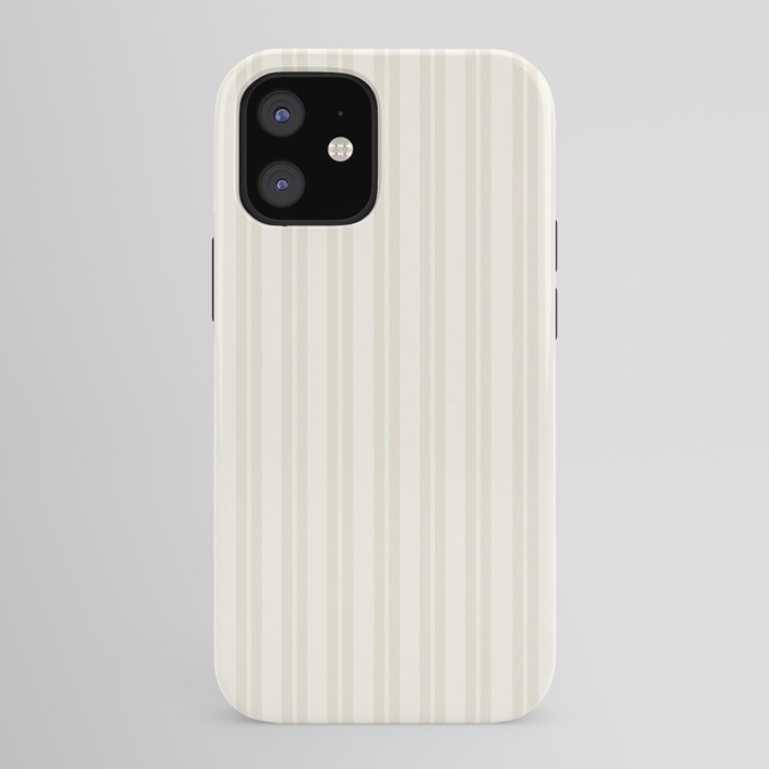 Pale Neutral Classic Double Stripe Pattern iPhone Case Gallery Image 41
