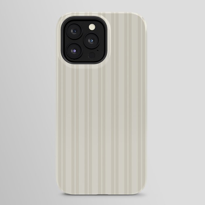 Pale Neutral Classic Double Stripe Pattern iPhone Case Gallery Image 24