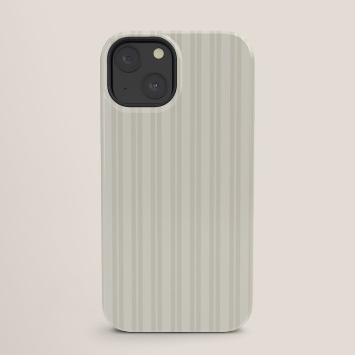 Pale Neutral Classic Double Stripe Pattern iPhone Case Gallery Image 25