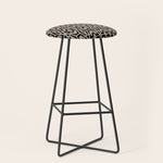 Geometric Art, Aztec Prints, Black and Beige, Wall Art Boho Stool Gallery Image 1