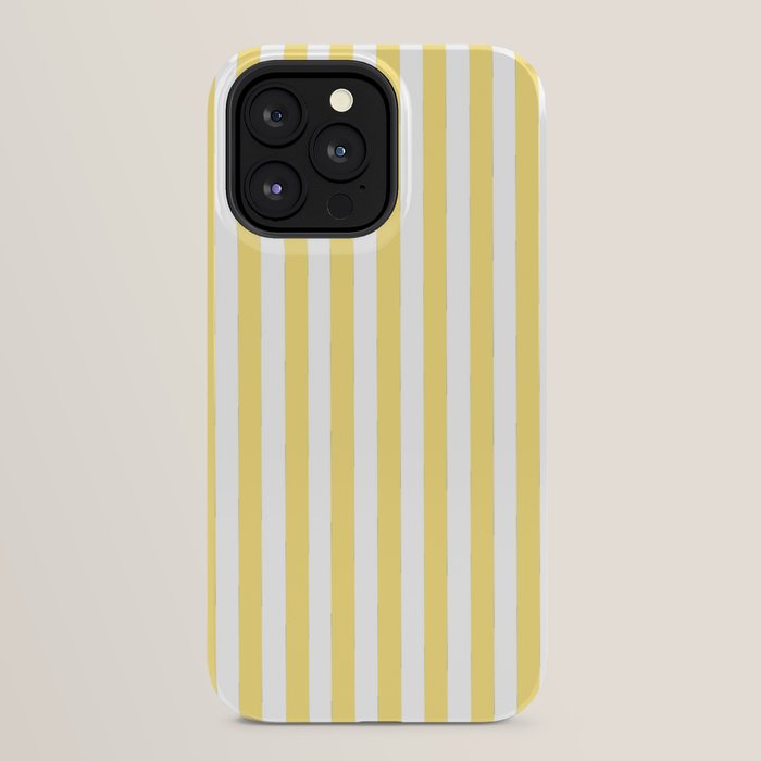 Modern geometrical baby yellow white stripes pattern iPhone Case Gallery Image 24